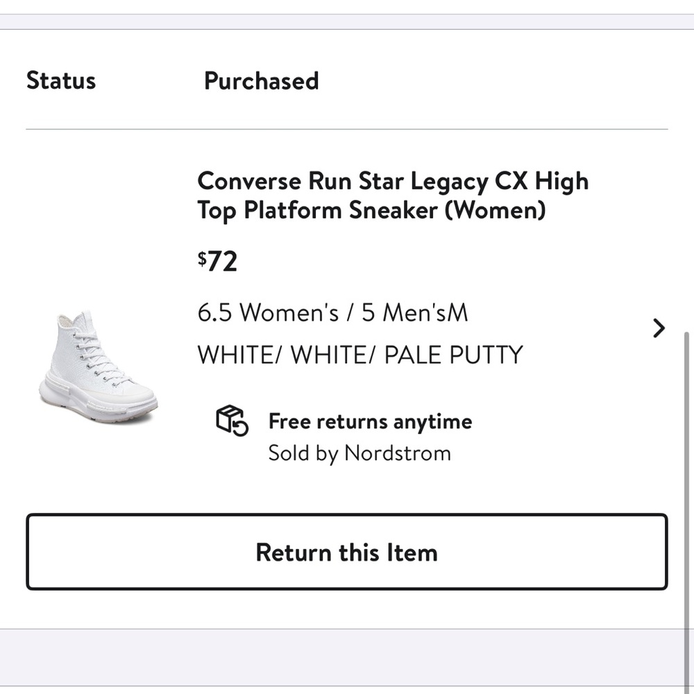 used platform converse sneakers size 6.5